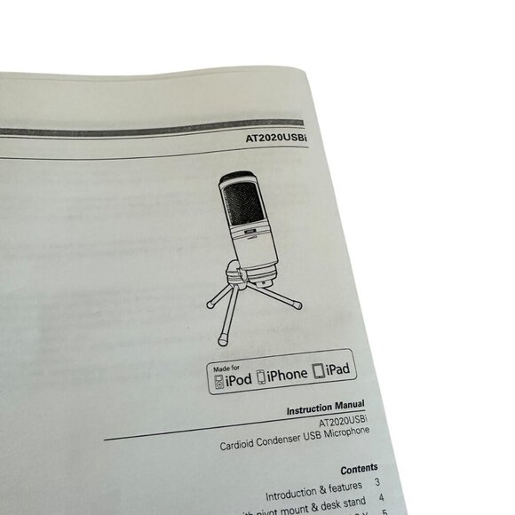 Audio-Technica Cardioid Condenser USB Microphone AT2020USBi + Stand Pop Guard - Picture 10 of 12